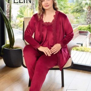 pyjama velours 3 pièces